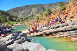 Paradise Valley day trip from surf camp Tamraght Morocco natural pools