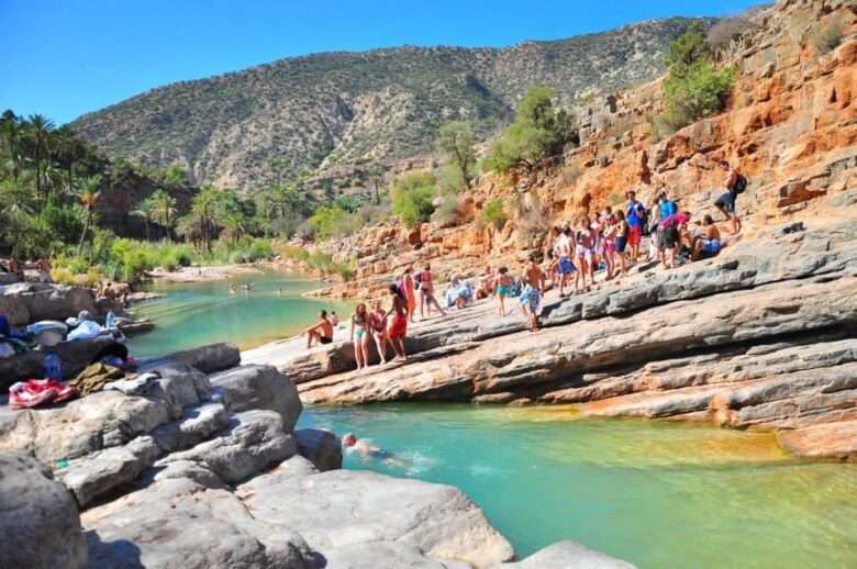 Paradise Valley day trip from surf camp Tamraght Morocco natural pools