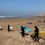 Best time to surf Morocco calendar showing peak surf season months for Tamraght and Taghazout Bay