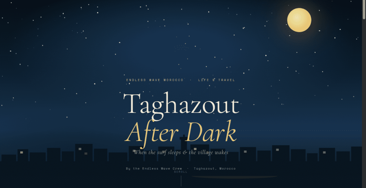 Endless Wave Morocco surf camp in Tamraght: Taghazout After Dark Best Places