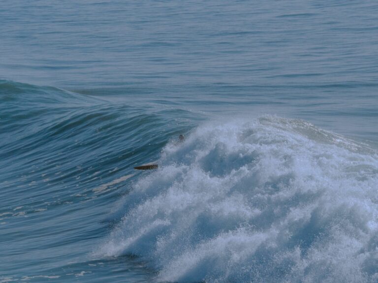 Wave crashing on the coast of Taghazout, Morocco