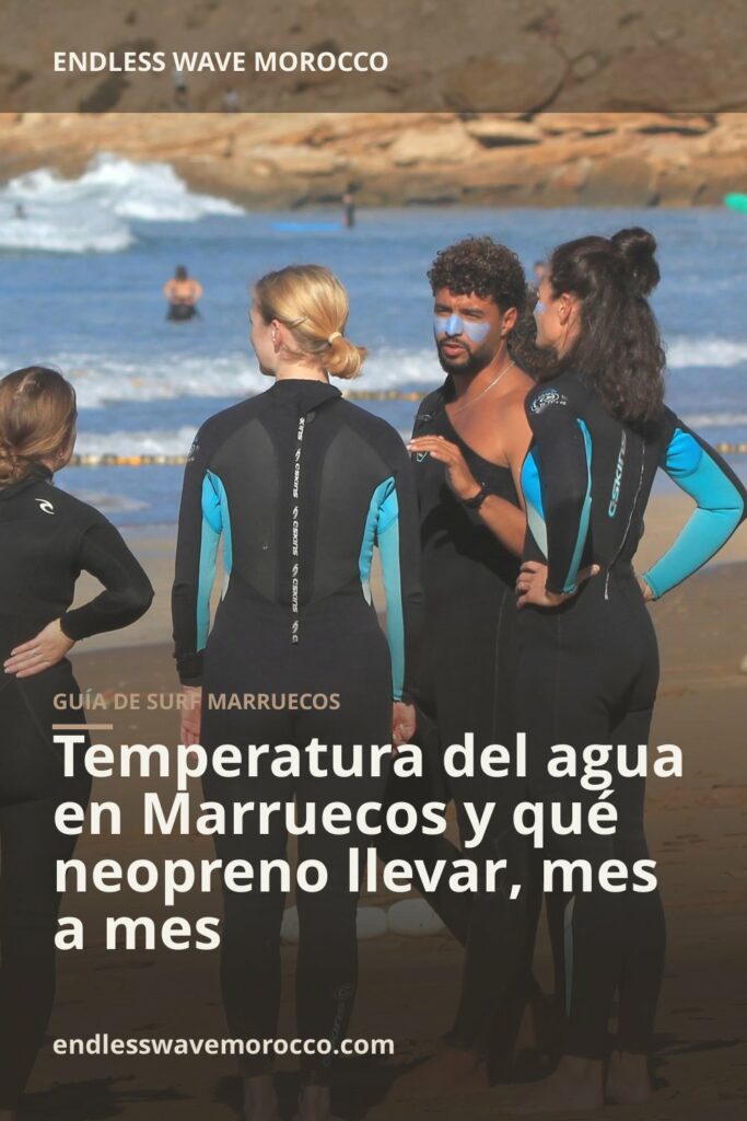 Temperatura del agua en Marruecos y qué neopreno llevar, mes a mes | Endless Wave Morocco