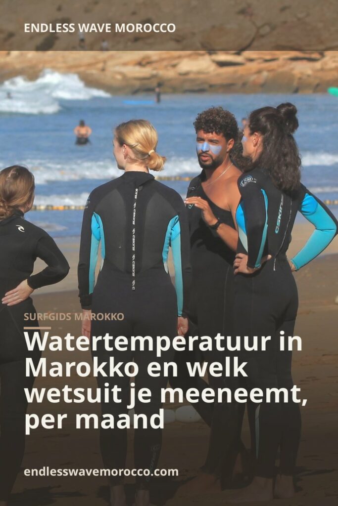 Watertemperatuur in Marokko en welk wetsuit je meeneemt, per maand | Endless Wave Morocco